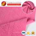 New arrival jacquard  knitting punch hole knitted fabric with hole jacquard